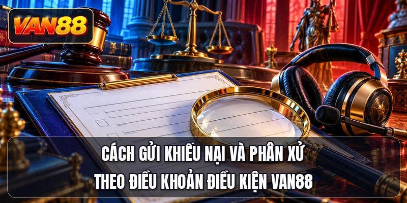 Cách gửi khiếu nại và phân xử theo điều khoản điều kiện Van88